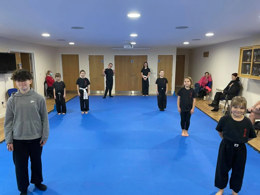 Martial Arts Lifestyle students and instructor in the North Petherton training hall